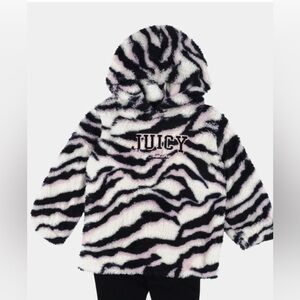 Juicy Couture Zebra Print Sherpa Hoodie
